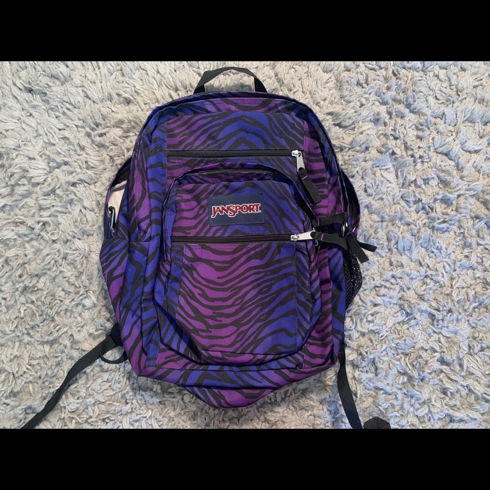 Jansport Purple/Blue Zebra Backpack